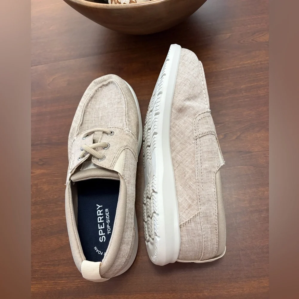 Sperry Men's, Bowrider Plushstep 3-Eye Sand 8M size 10